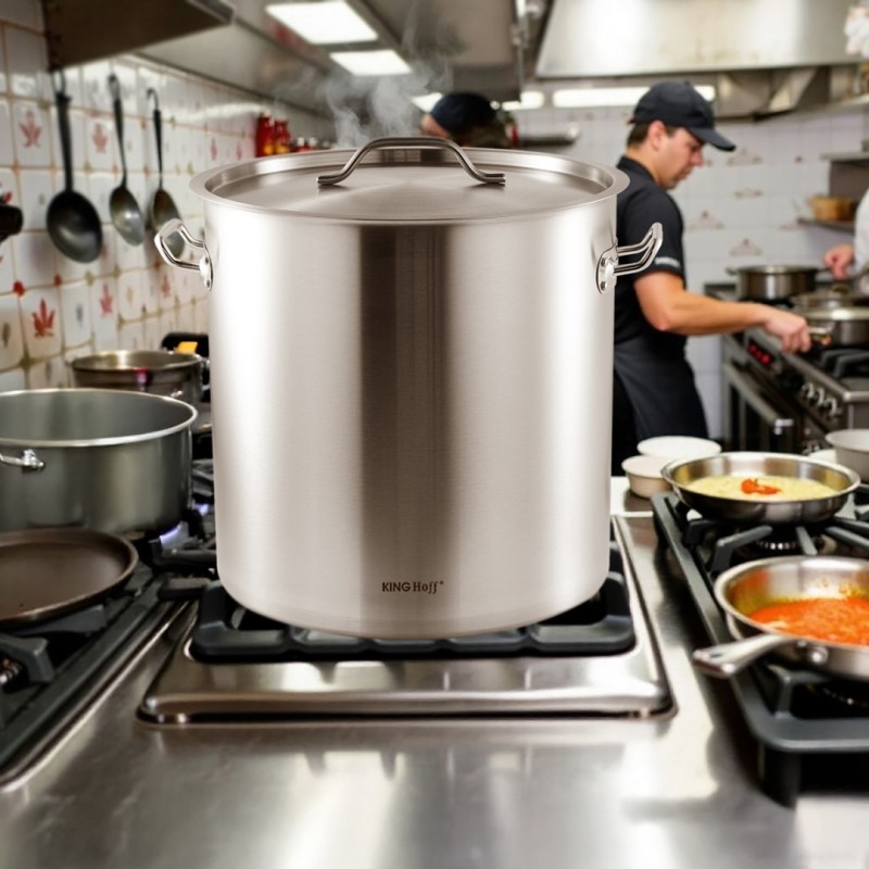 Garnek gastronomiczny z pokrywą stalową 50L KINGHOFF