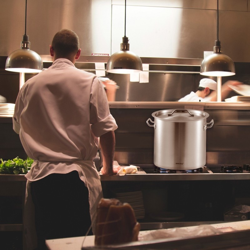 Garnek gastronomiczny z pokrywą stalową 33L KINGHOFF