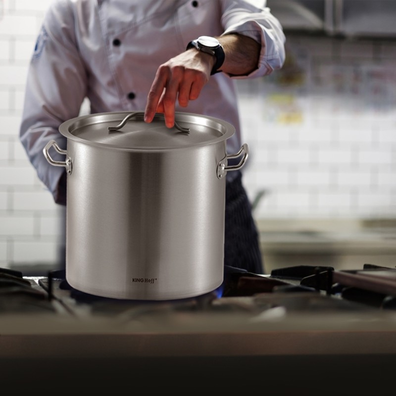 Garnek gastronomiczny z pokrywą stalową 21L KINGHOFF