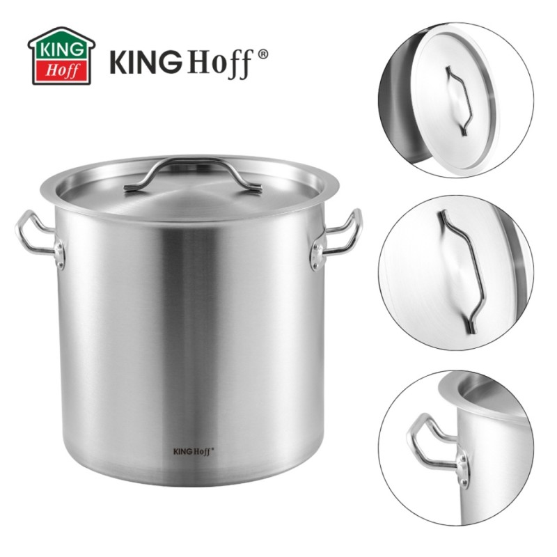 Garnek gastronomiczny z pokrywą stalową 17L KINGHOFF