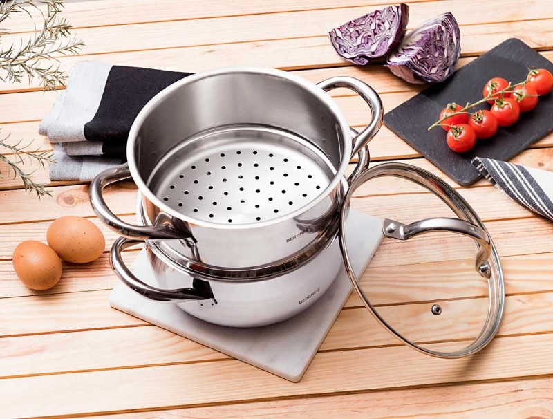 Garnek do gotowania na parze BERGNER 2,2L GOURMET LINE 18cm
