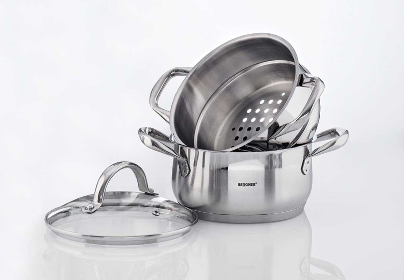 Garnek do gotowania na parze BERGNER 2,2L GOURMET LINE 18cm