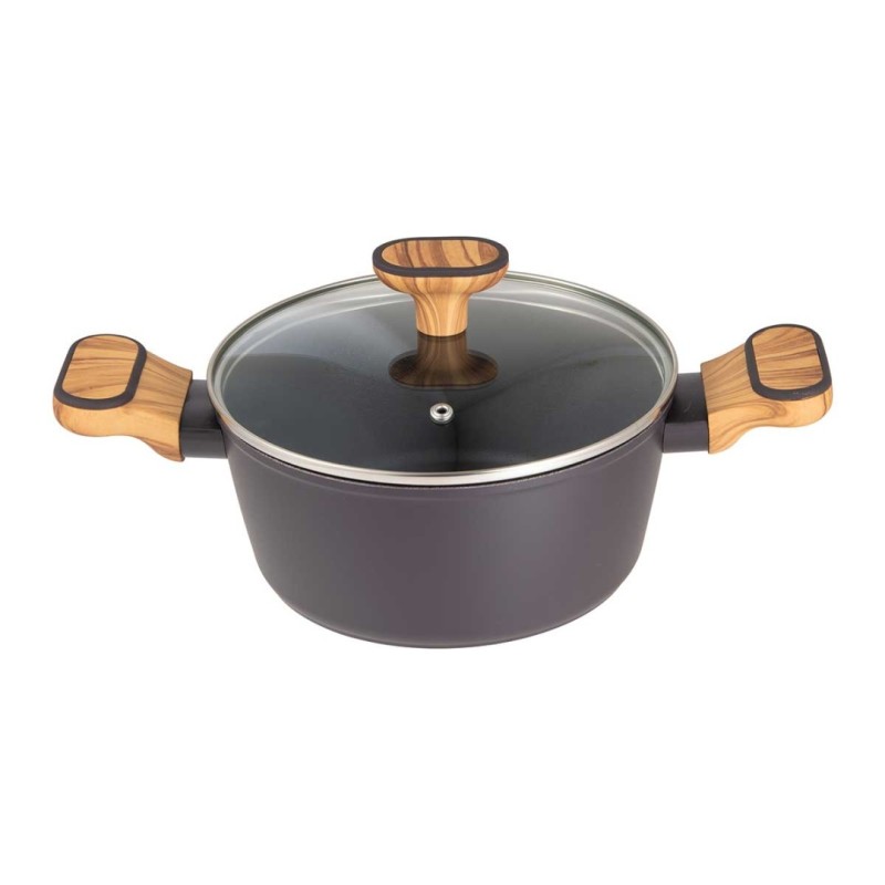 Garnek Multiclad 20cm z pokrywą szklaną BERGNER CHARCOAL