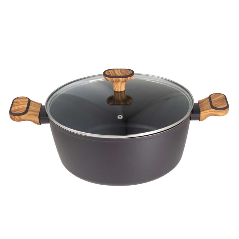 Garnek Multiclad 28cm z pokrywą szklaną BERGNER CHARCOAL