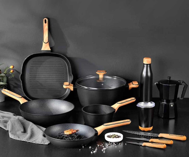 Garnek Multiclad 28cm z pokrywą szklaną BERGNER CHARCOAL