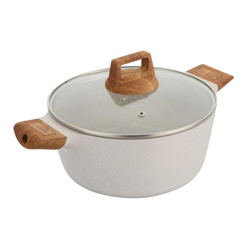 Garnek 6,6l z powłoką marmurkową 28cm z pokrywą BERGNER NATURALLY