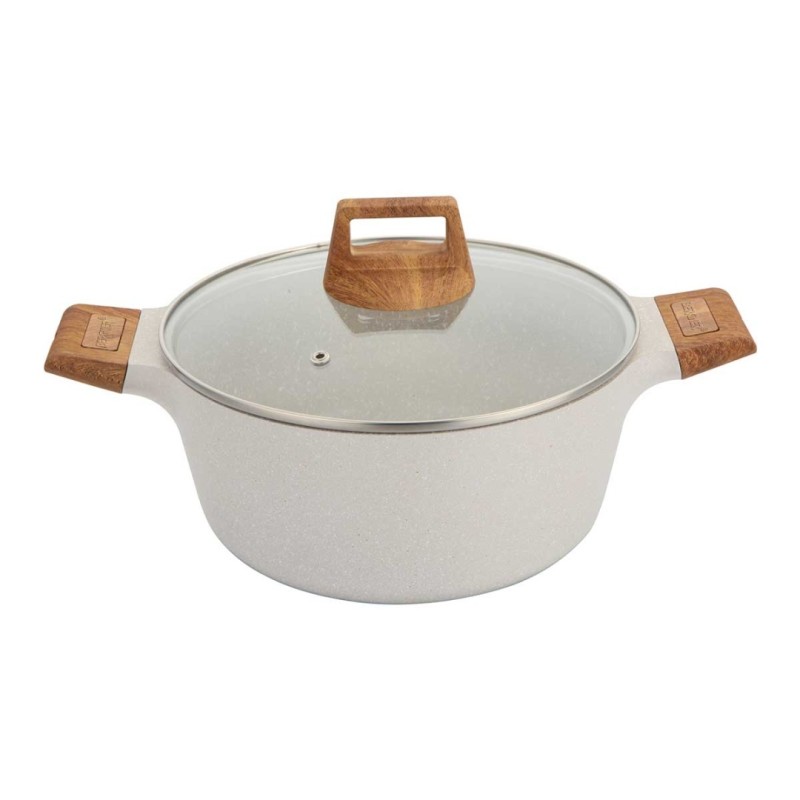 Garnek 6,6l z powłoką marmurkową 28cm z pokrywą BERGNER NATURALLY