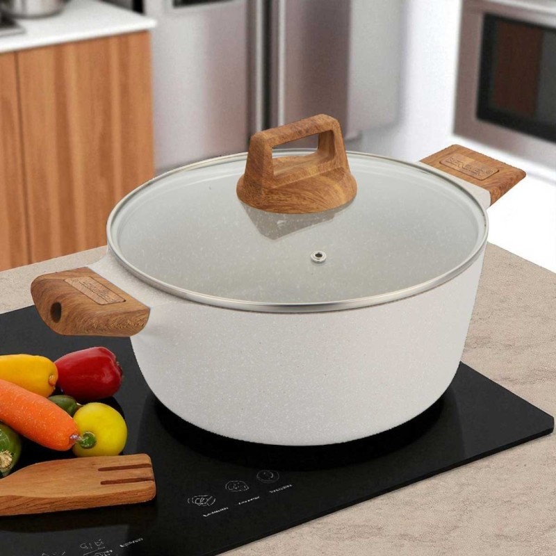 Garnek 6,6l z powłoką marmurkową 28cm z pokrywą BERGNER NATURALLY