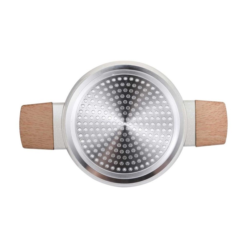 Garnek 2,4l z powłoką marmurkową 20cm z pokrywą BERGNER NATURALLY
