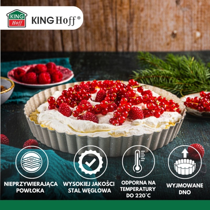 Forma blacha do tarty z wyjmowanym dnem Ø25cm KINGHOFF