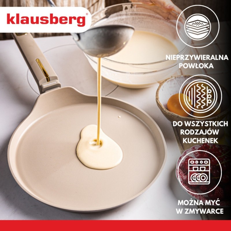 Patelnia z powłoką marmurkową do naleśników KLAUSBERG 24cm