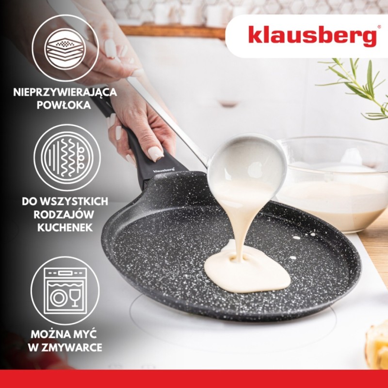 Patelnia z powłoką marmurkową do naleśników KLAUSBERG 24cm
