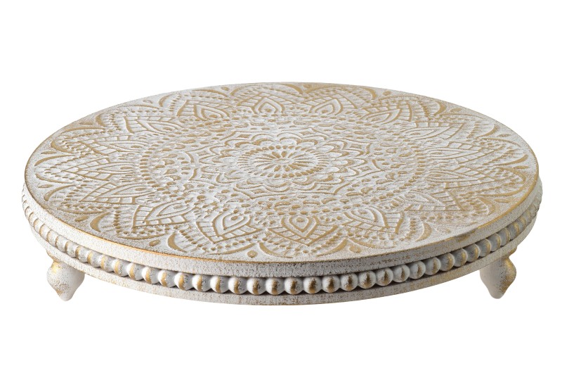 Patera dekoracyjna 30x30x6cm mandala pozłacana DAZ