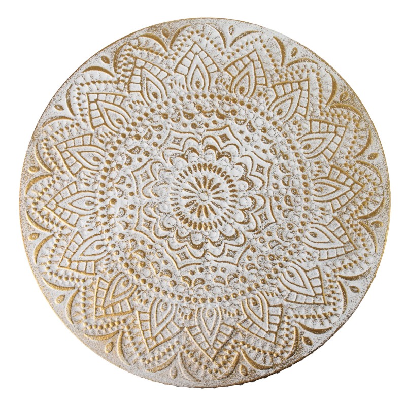 Patera dekoracyjna 30x30x6cm mandala pozłacana DAZ