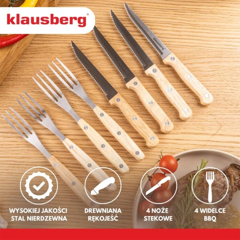 Zestaw sztućców sztućce do steków 8 szt. KLAUSBERG
