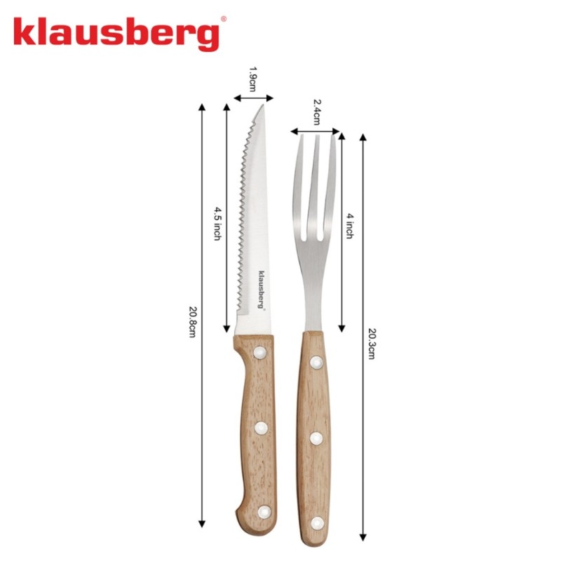 Zestaw sztućców sztućce do steków 8 szt. KLAUSBERG