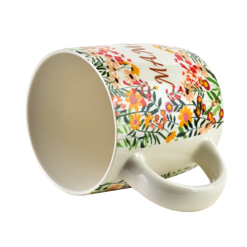 Kubek z brelokiem 350ml 8,5x12x9cm MAMA kwiaty