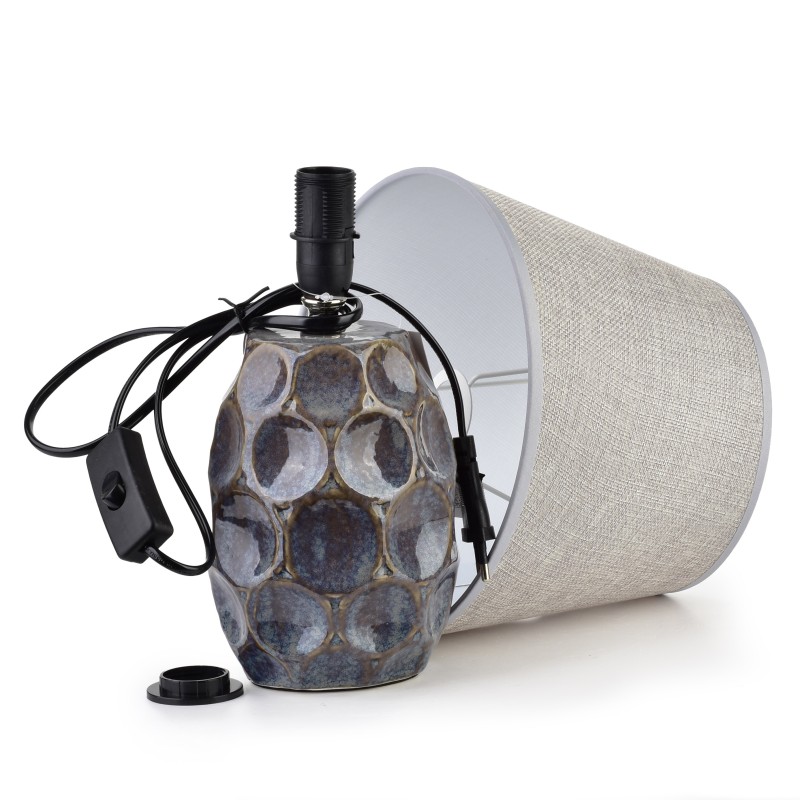 Lampa stołowa 11x11x33,5 cm LETI GREY