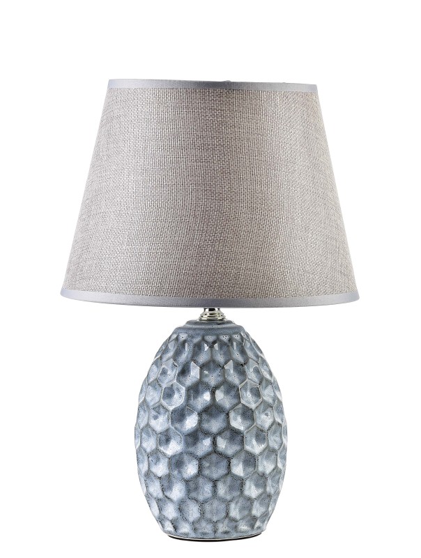 Lampa stołowa 11x11x34 cm LETI CRATER jasno niebieska