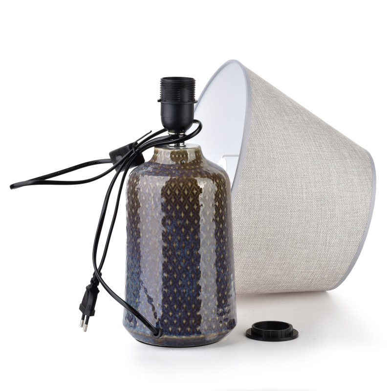 Lampa stołowa 12x12x45 cm LETI GREY