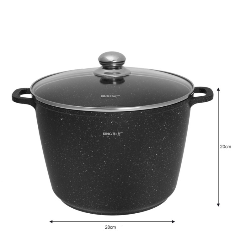Garnek z powłoką marmurkową 28cm KINGHOFF 10L