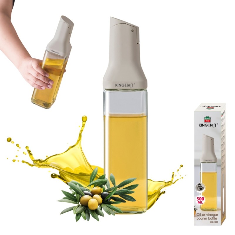 Szklana butelka z nalewakiem o octu oliwy 500ml KINGHOFF