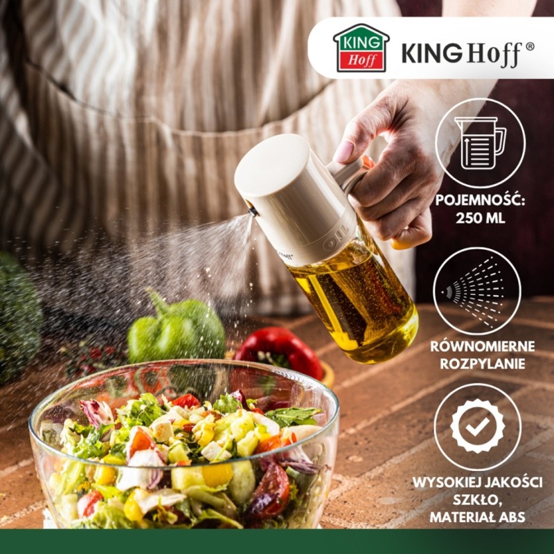 Rozpylacz spryskiwacz szklany do oliwy octu 250ml KINGHOFF