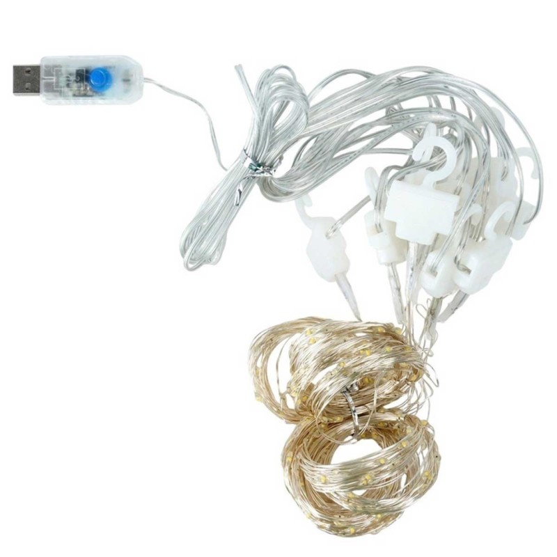 Kurtyna świetlna 300 LED 3m z pilotem