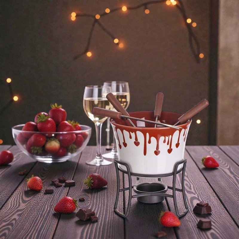 Zestaw do FONDUE + widelczyki BANQUET CHOCO DARK