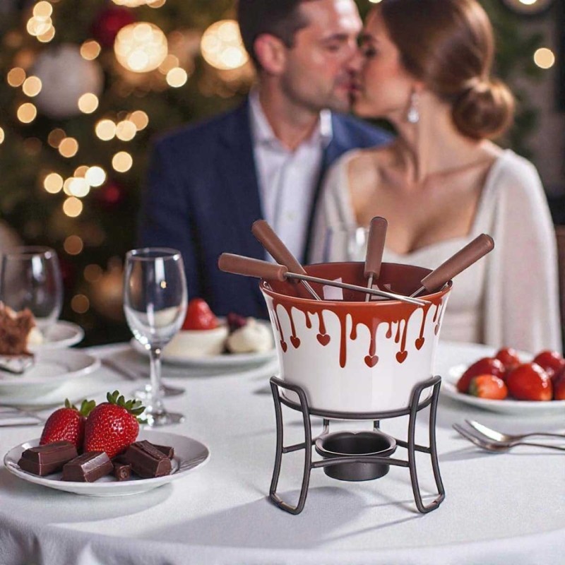 Zestaw do FONDUE + widelczyki BANQUET CHOCO DARK