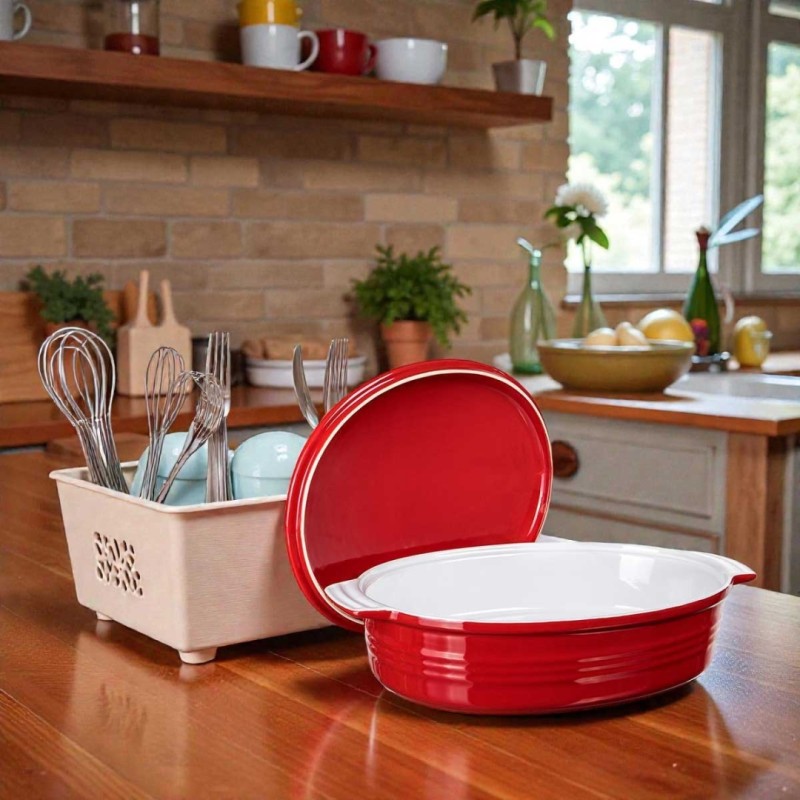 Brytfanna ceramiczna do zapiekania z pokrywą 3,6L BANQUET CULINARIA