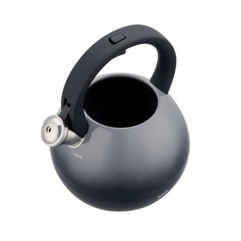 Czajnik stalowy z gwizdkiem 3L KLAUSBERG grafitowy połysk