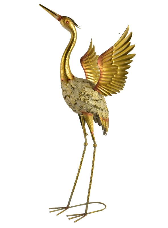 Figura metalowa CZAPLA 45,5x38x95m rozłożone skrzydła CEDRIC