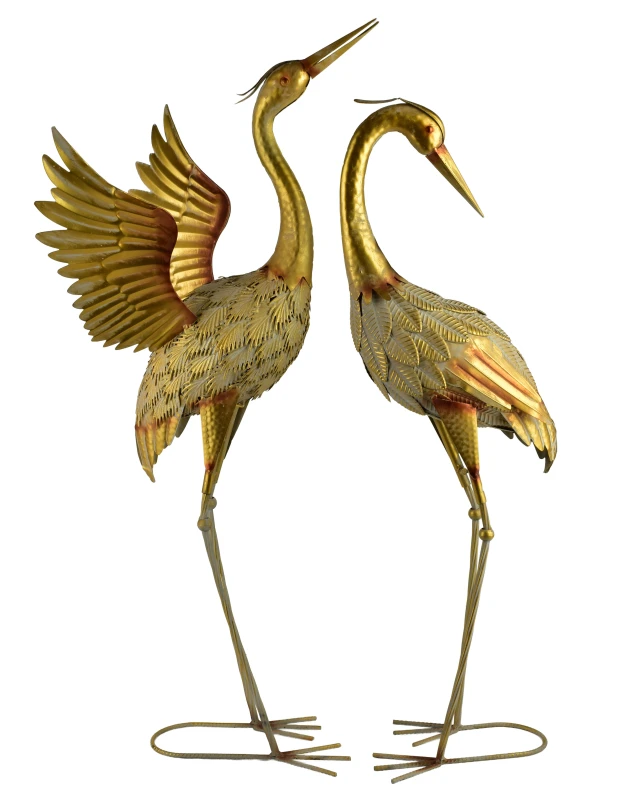 Figura metalowa CZAPLA 45,5x38x95m rozłożone skrzydła CEDRIC