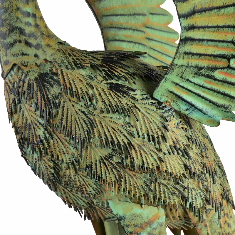 Figura metalowa CZAPLA 45,5x38x95cm rozłożone skrzydła CEDRIC