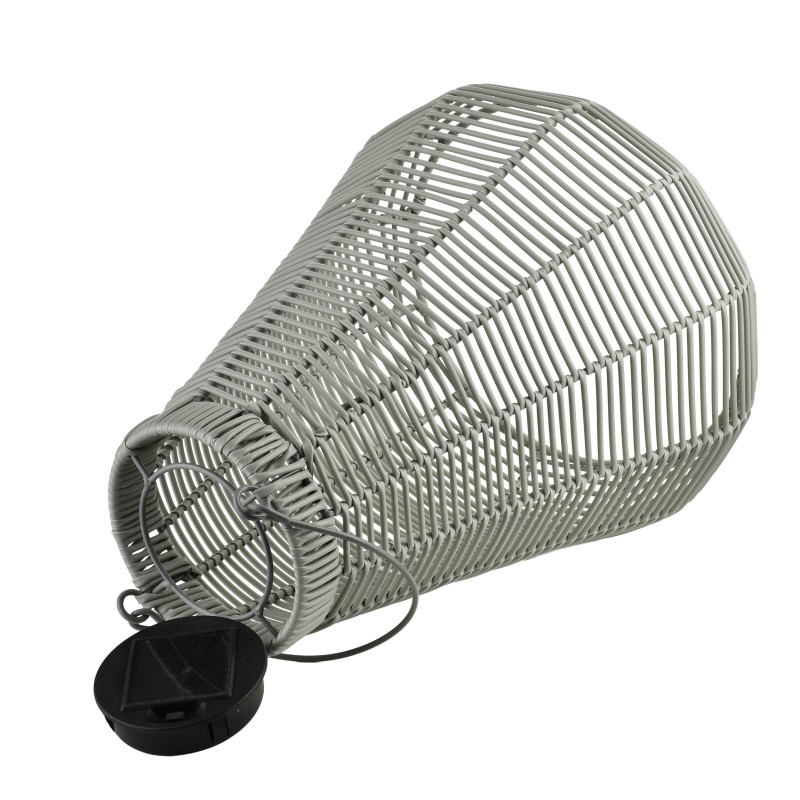 Lampion solarny 13x27x33/45cm SOKKE GREY