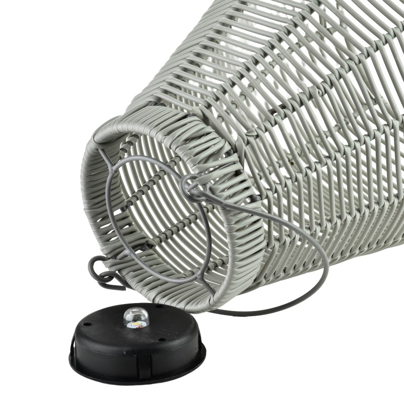 Lampion solarny 13x27x33/45cm SOKKE GREY