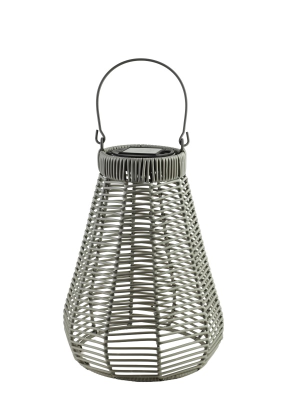 Lampion solarny 11,5x21x29/41cm SOKKE GREY