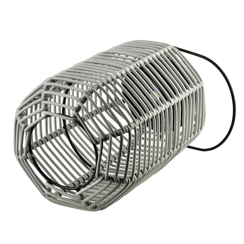 Lampion solarny 15x15x25/36cm SOKKE GREY