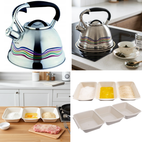 Czajnik +pojemniki do panierowania