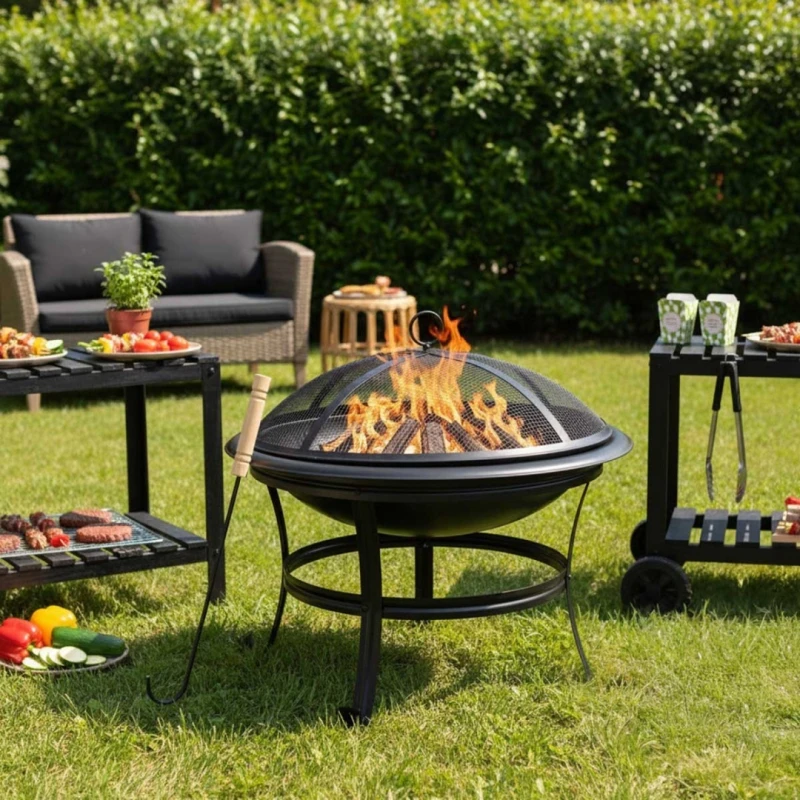 Palenisko ogrodowe z pokrywą GRILL 54 cm Kinghoff