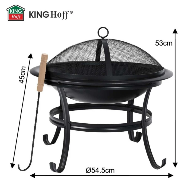 Palenisko ogrodowe z pokrywą GRILL 54 cm Kinghoff