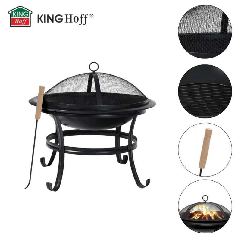 Palenisko ogrodowe z pokrywą GRILL 54 cm Kinghoff