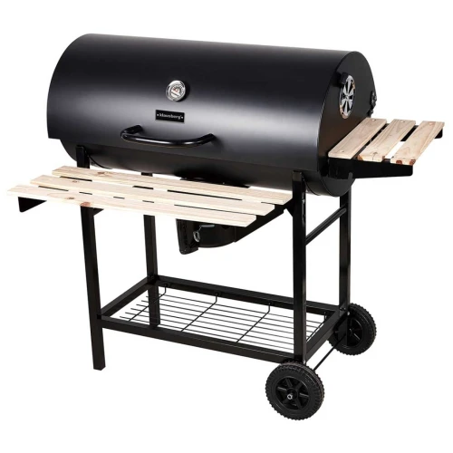 Grill węglowy duży na kółkach z półkami 70x35cm Klausberg