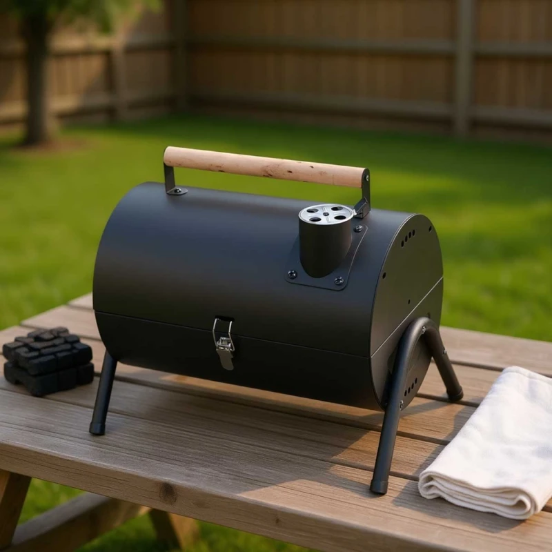 Grill węglowy składany przenośny ruszt 32x22cm Kinghoff