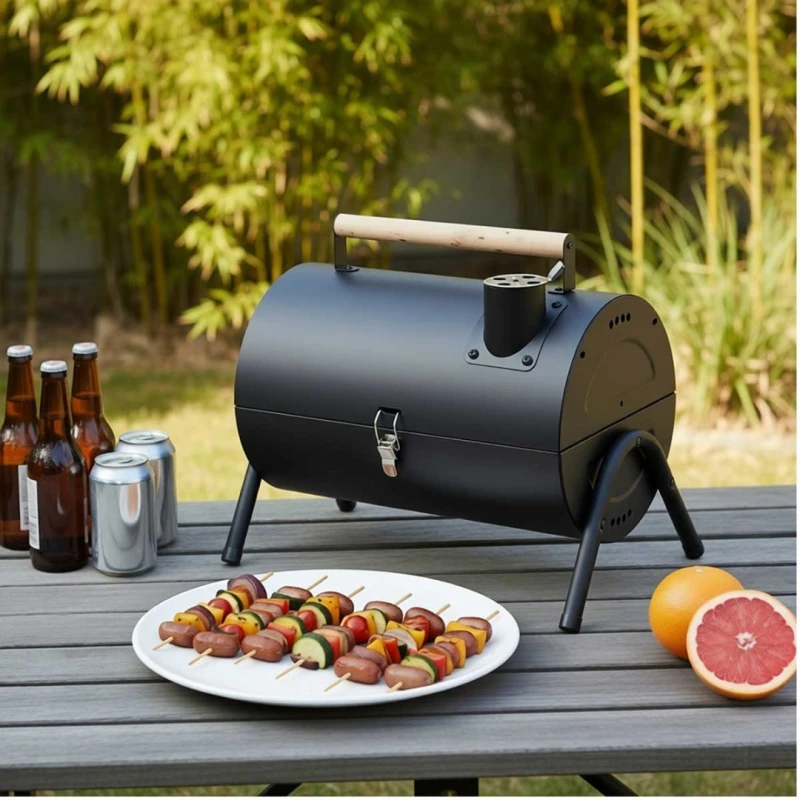 Grill węglowy składany przenośny ruszt 32x22cm Kinghoff