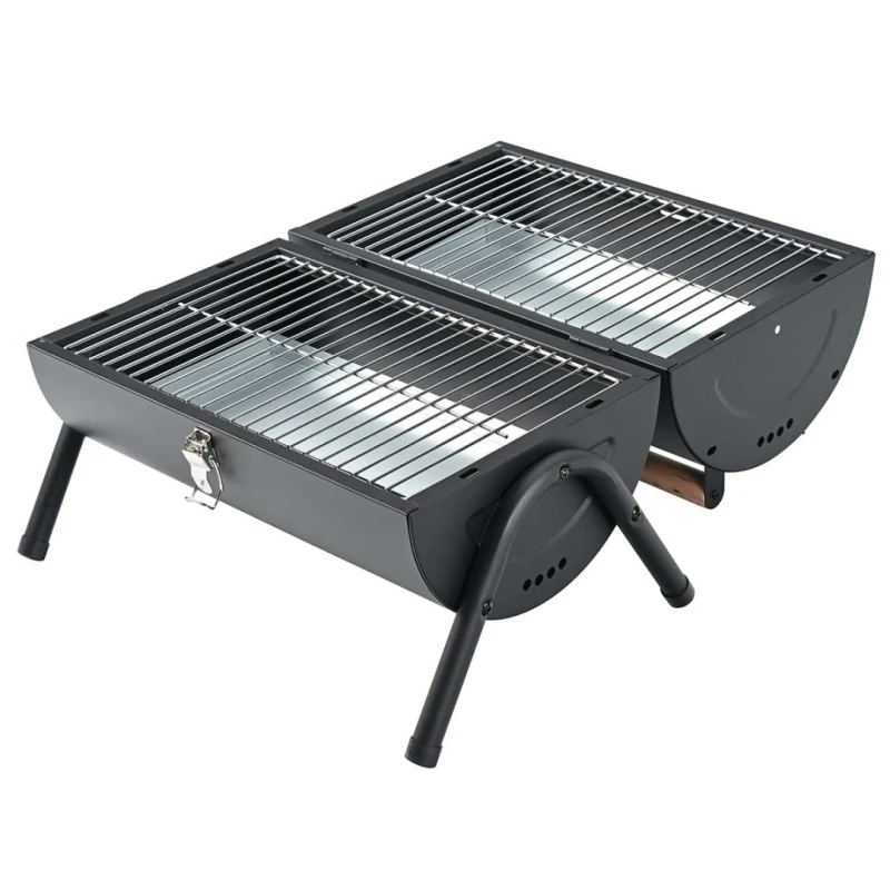Grill węglowy składany przenośny ruszt 32x22cm Kinghoff