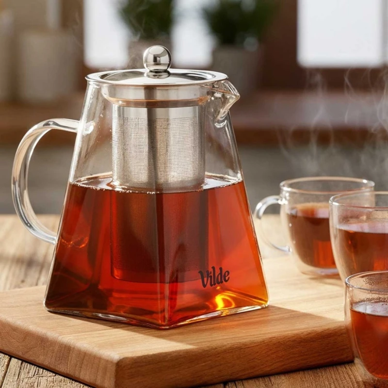 Dzbanek szklany 920ml z zaparzaczem do herbaty ziół Klausberg