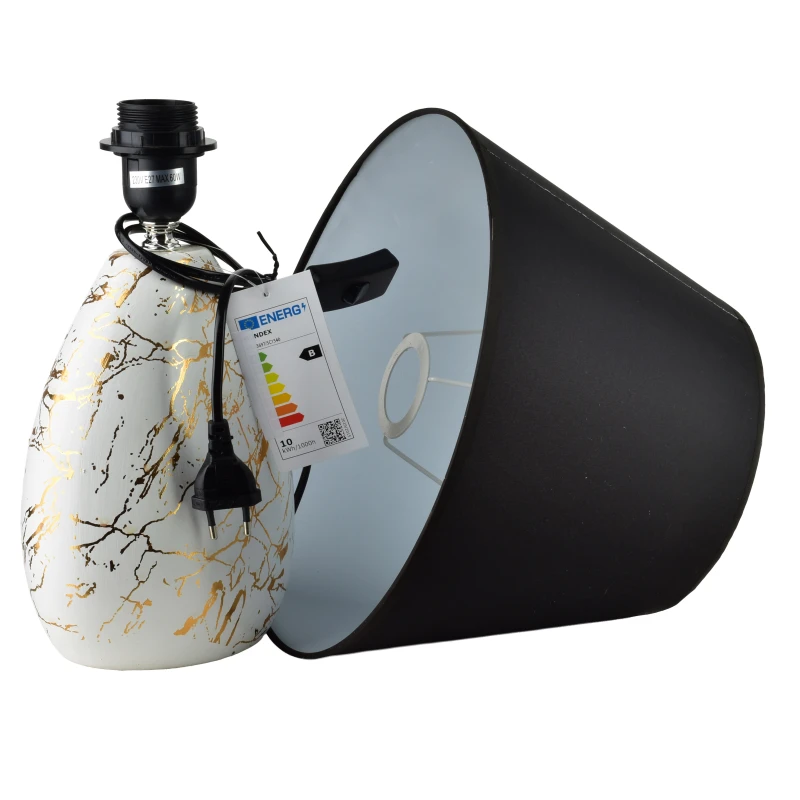Lampa stołowa 18x8x47cm LETI MARBLE