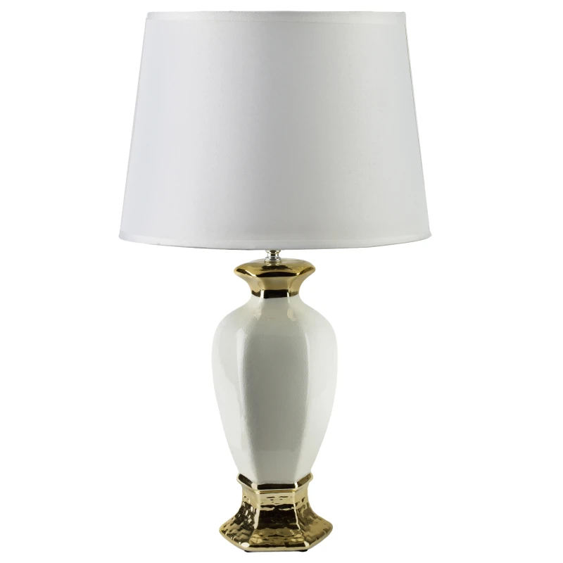 Lampa stołowa 17x39x63cm LETI GREY  beżowo złota